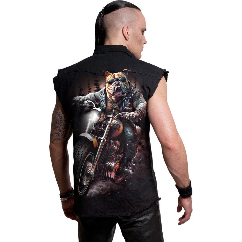 Spiral - Top Dog Mouwloos werkshirt - Zwart